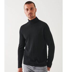 NEW Patrick Assaraf 100% Extrafine Merino Wool Black Turtleneck Sweater Size M